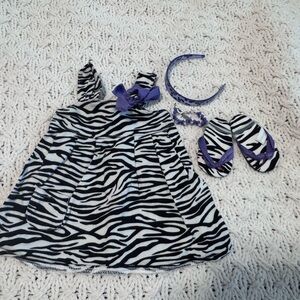 American Girl Doll Zebra Dress Set